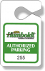 .020 White Gloss Plastic Parking Tag / Permit (2.4