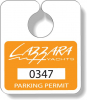.020 White Gloss Plastic Parking Tag / Permit (3.13