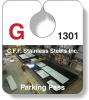.020 White Gloss Plastic Parking Tag / Permit (3.13