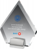 Chrome Base Clear Acrylic Diamond Award (6'x 7