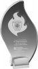 Chrome Base Clear Acrylic Flame Award (8 3/4