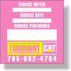 Fluorescent Pink Paper Butt-Cut Roll Labels (24 sq/in), Spot Colour