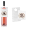 1 Anti-Drip Wine Pourer Disc with his White Plastic Carrier in a clear Polypropylene Bottle Neck Bag