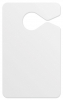 .020 White Gloss Vinyl Plastic Parking Tag (2.4