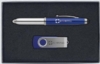 8 GB Swivel USB & 3-in-1 Stylus/Pen/Light Gift Set