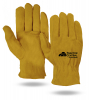 Gold Suede Cowhide Leather Gloves