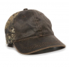 Weathered Cotton with Camo Back Low Crown