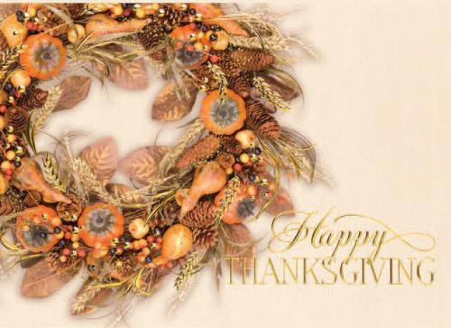 Thanksgiving Wreath Card