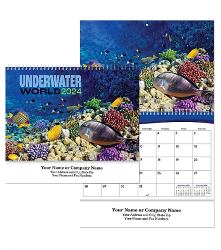 Underwater World Spiral Wall Calendar