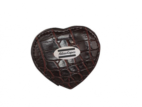 Designer Series Collection Leather Heart Shaped Purse Mirror