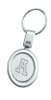 Insignia Series Round Silver Keychain