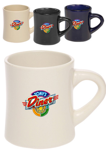 12 oz. Thick Grip Glossy Ceramic Diner Mugs