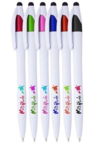 Isla White Twist Barrel Stylus Pen