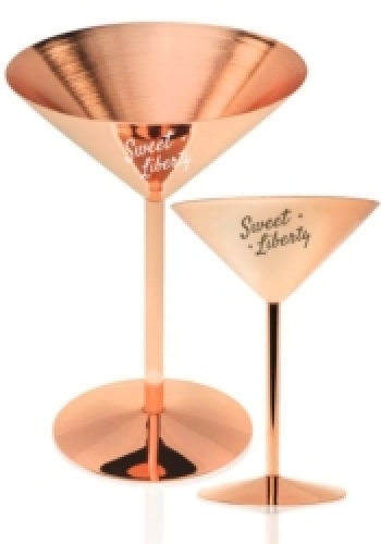 8 oz. Copper Coated Martini Glasses