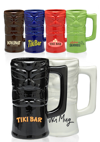 13 oz. Tiki Ceramic Mugs