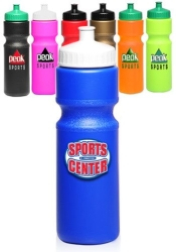 28 oz Push Cap Plastic Water Bottle