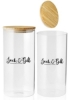 44 oz. Store N Go Glass Storage Jars with Bamboo Lids