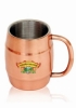 14 oz Ankara Copper Coated Stainless Steel Moscow Mule Mug