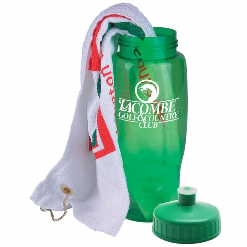 Golf Towel in a Transparent Bottle