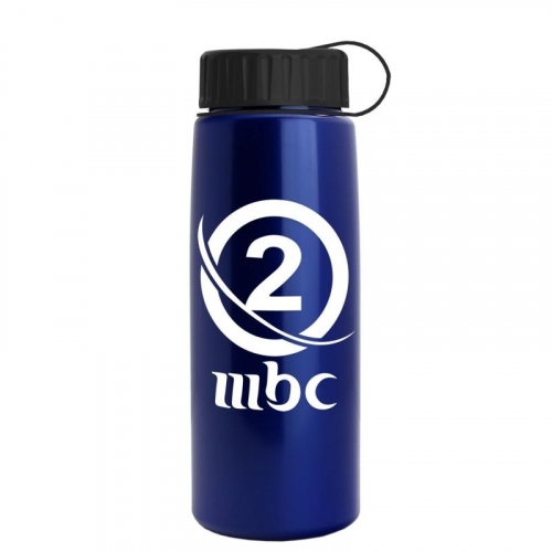 26 oz Metallic Tritan Sports Bottle - Tethered lid