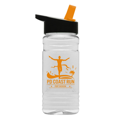 20 Oz. Clear Sports Bottle With Flip Straw Lid