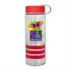 24 oz. DP Tritan™ Salute-2 Sports Bottle - Grip Stripes with Tethered Lid