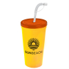 24 oz. Stadium Cup with Flex Straw and Lid