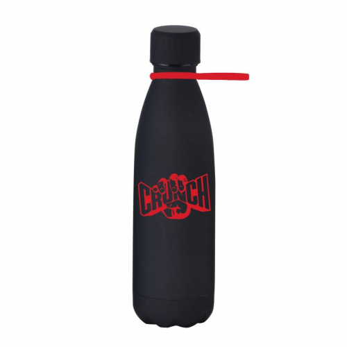 17 oz Matte Finish Stainless Steel Bottle with Silicone Strap