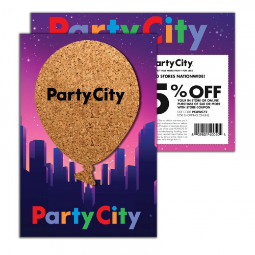 Post Card with Balloon Cork Coaster