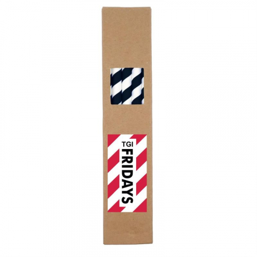 10 Pack Biodegradable Paper Straws in Paper Box (0.8 cm diameter)