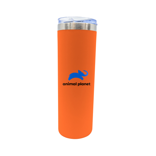 22 oz Rubberized Stainless Steel Slim Tumbler