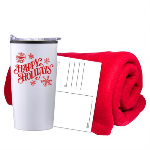 Fleece Blanket & Tumbler Combo Set