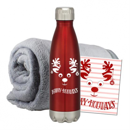 Fleece Blanket & Tumbler Combo Set