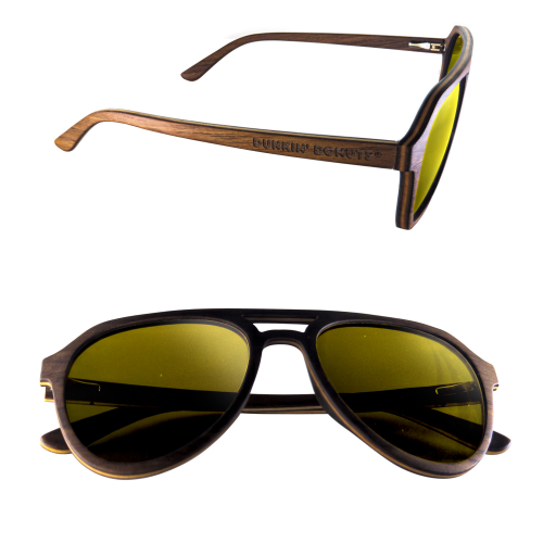 Polarized or Mirror Wood Aviator Sunglasses