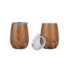 10 Oz. Stainless Steel Wood Tone Stemless Wine Glass
