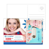 Post Card with Credit Card Style Dental Floss with Mirror