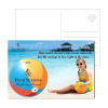 Post Card With Full-Color Beach Ball Luggage Tag