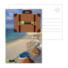 Post Card With Full-Color Suitcase Luggage Tag