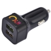 Square Head Dual USB Car Charger with QC 3.0