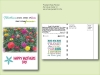 Zinnia California Giant - Flower Seed Packet - Postcard Mailer Size 4