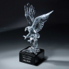 Ultra-Light Lucite Sculpted Eagle On Marble Base (