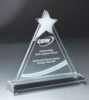 Chrome Star On Triangle Lucite Award