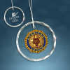 Crystal Faceted Round Ornament