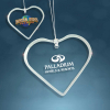 Jade Glass Beveled Heart Ornament