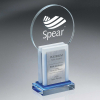 Crystal Dimensional Award With Sandblast Imprintan