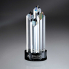 Optic Crystal Diamond Spires On Black Glass Base(I
