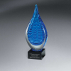 Indigo Stream Art Glass - Large(Includes Silver Co
