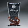 Bronze Brilliance Star Arch Award With Ebony Backg