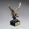 Gold Antique Finish Resin Cast Eagle Landing - Sma