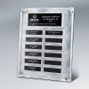 Raised Lucite Silver Swirl 12-Plt Plaque With Easy